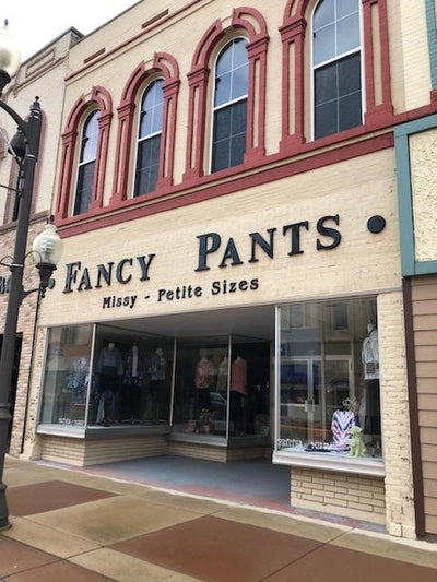 Fancy Pants 124 West Cook Street Portage WI | Fancy Pants | Smart Woman | Downtown Portage WI.  Missy & Plus women's clothing, shoes and accessories. Locally owned and operated. Third generation boutique.