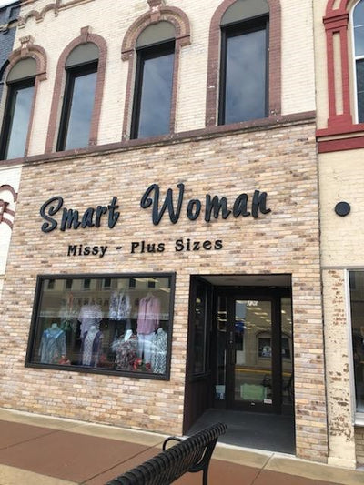 Smart Woman 120 West Cook Street Portage WI | Fancy Pants | Smart Woman | Downtown Portage WI.  Missy & Plus women's clothing, shoes and accessories. Locally owned and operated. Third generation boutique.