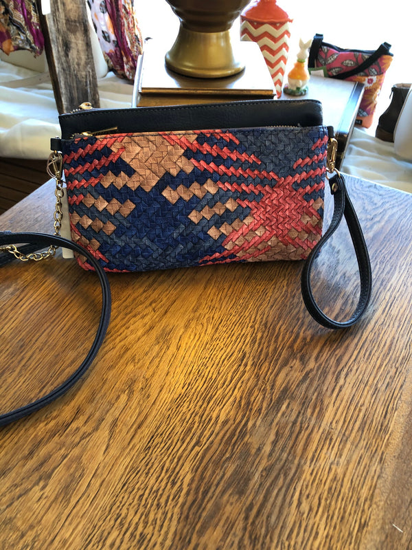Chara basket-weave purse